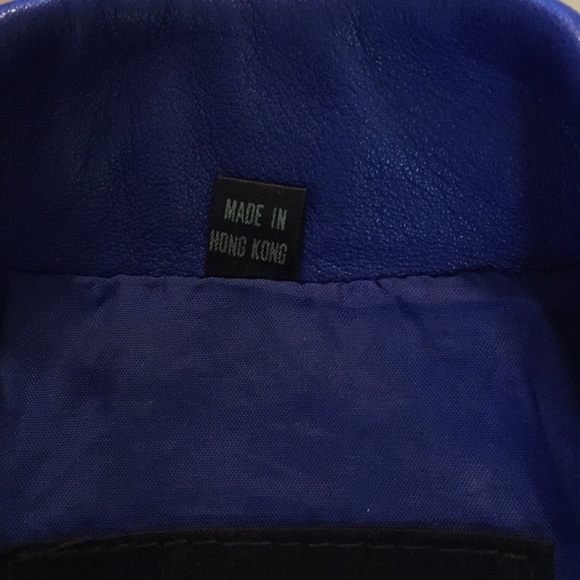 Preowned blue north beach leather jacket. - Picture 6 of 7